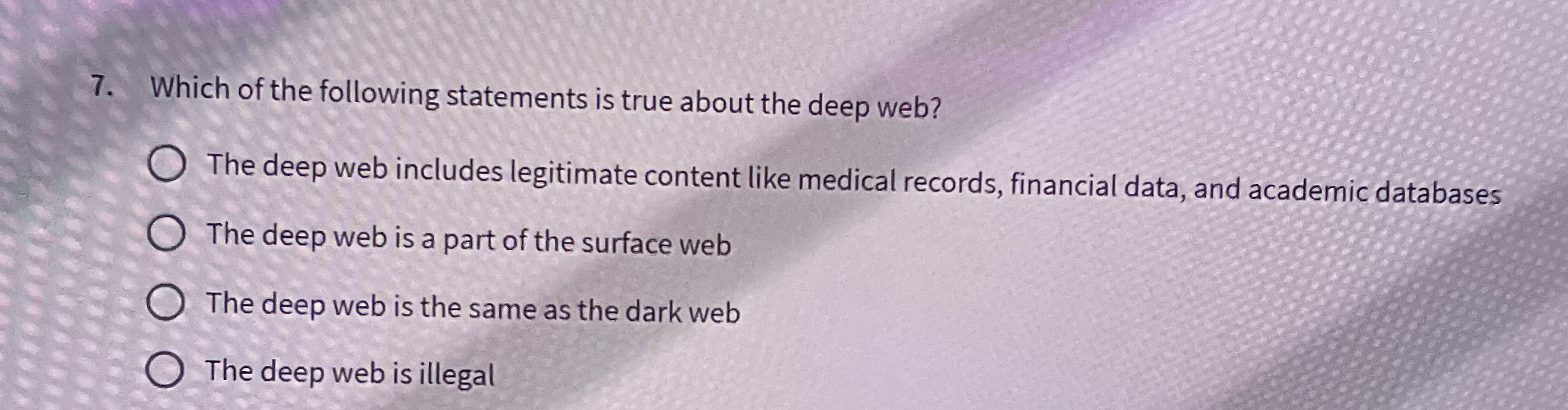 Which of the following statements is true about