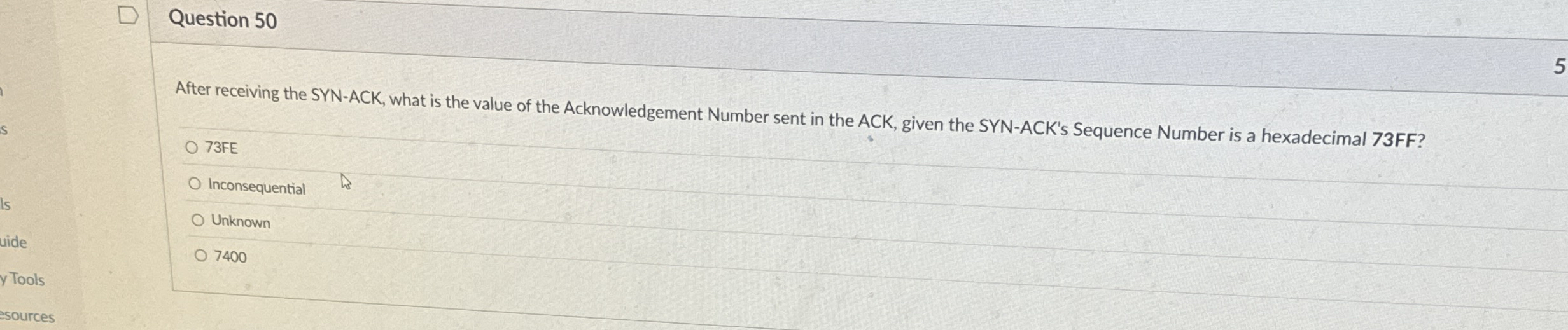 Question 5 0 After receiving the SYN - ACK, what