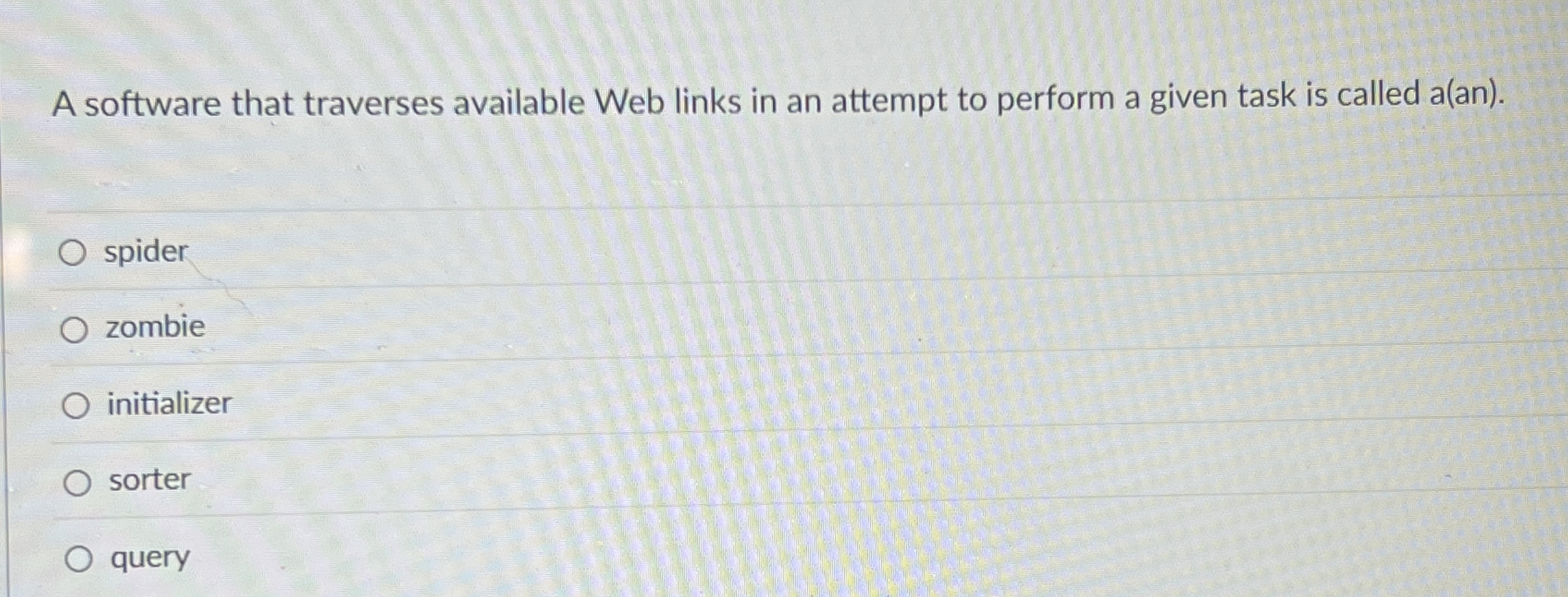 A software that traverses available Web links in