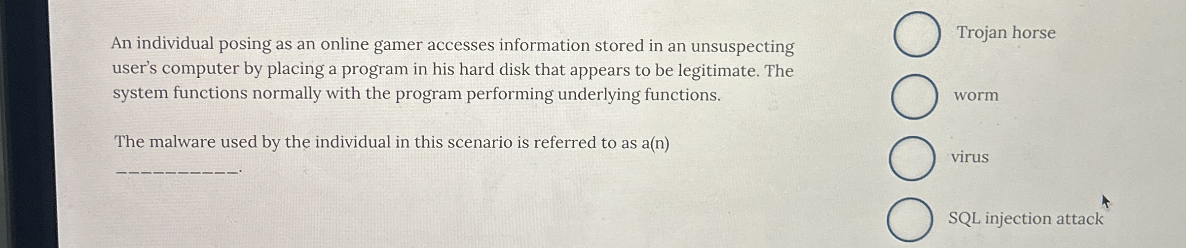 An individual posing as an online gamer accesses