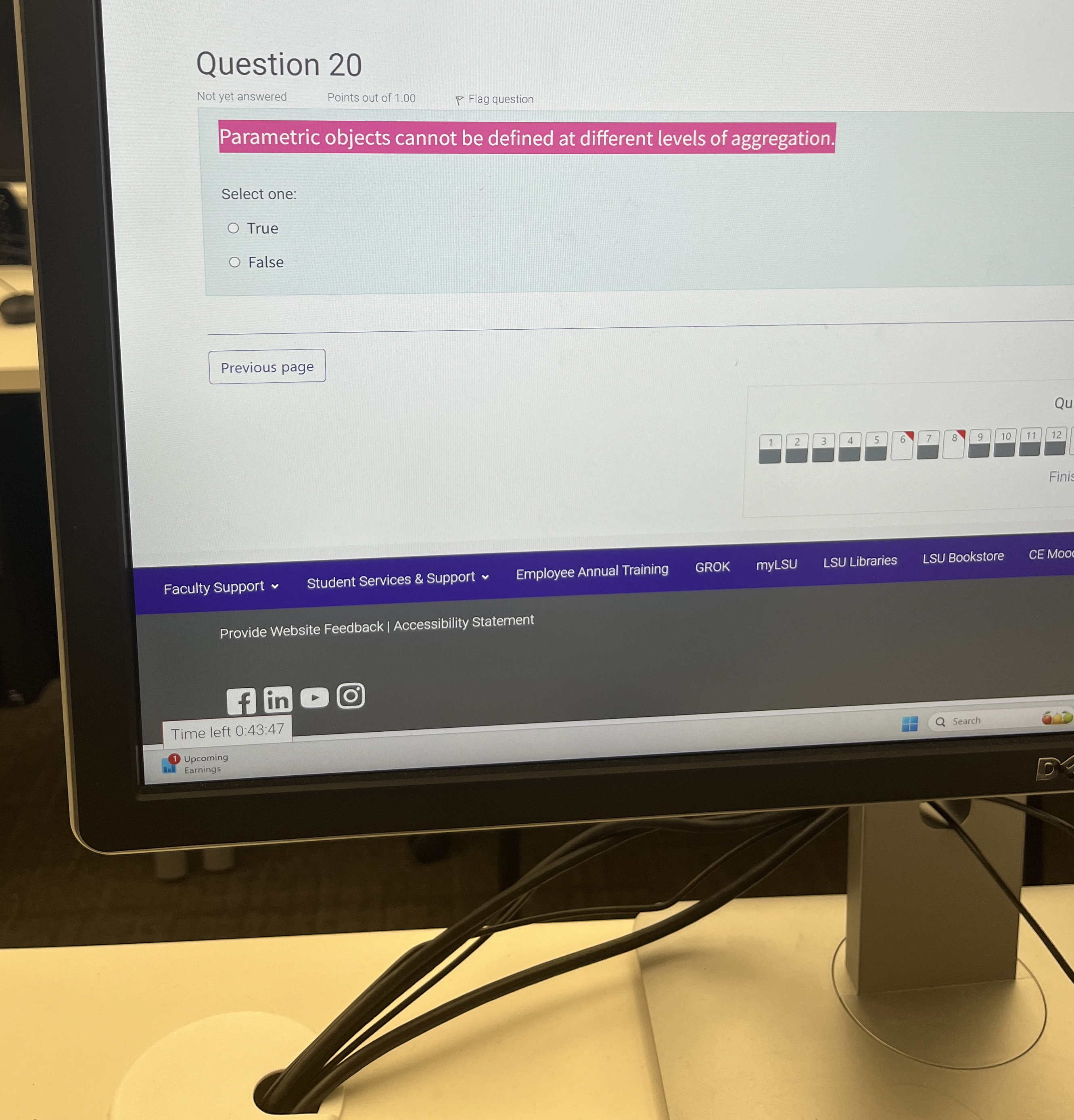 Question 2 0 Parametric objects cannot be defined