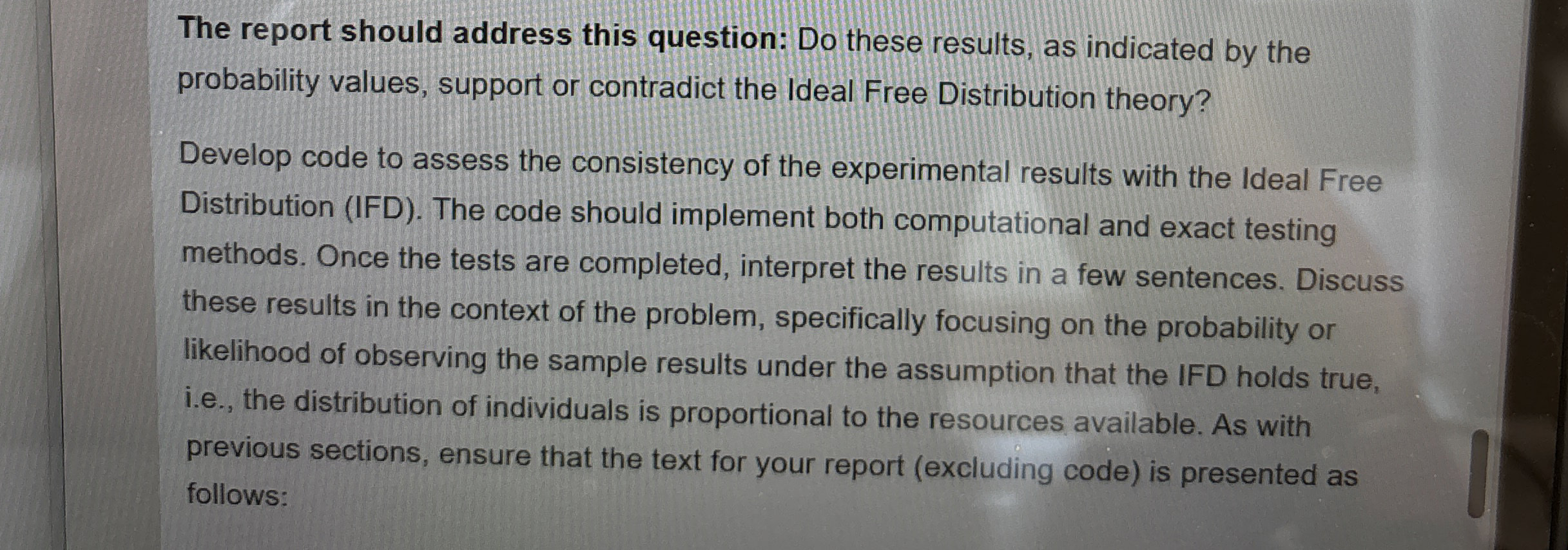 The report should address this question: Do these