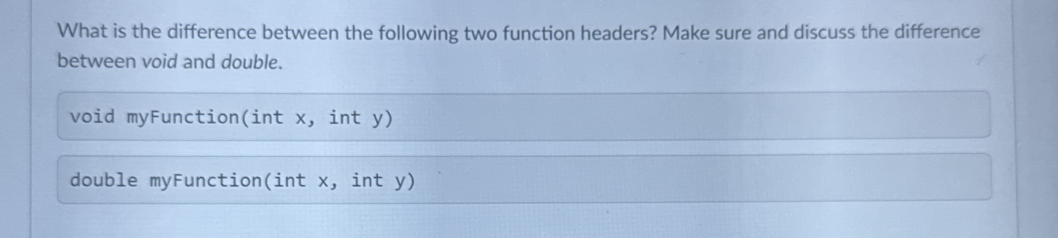 What is the difference between the following two