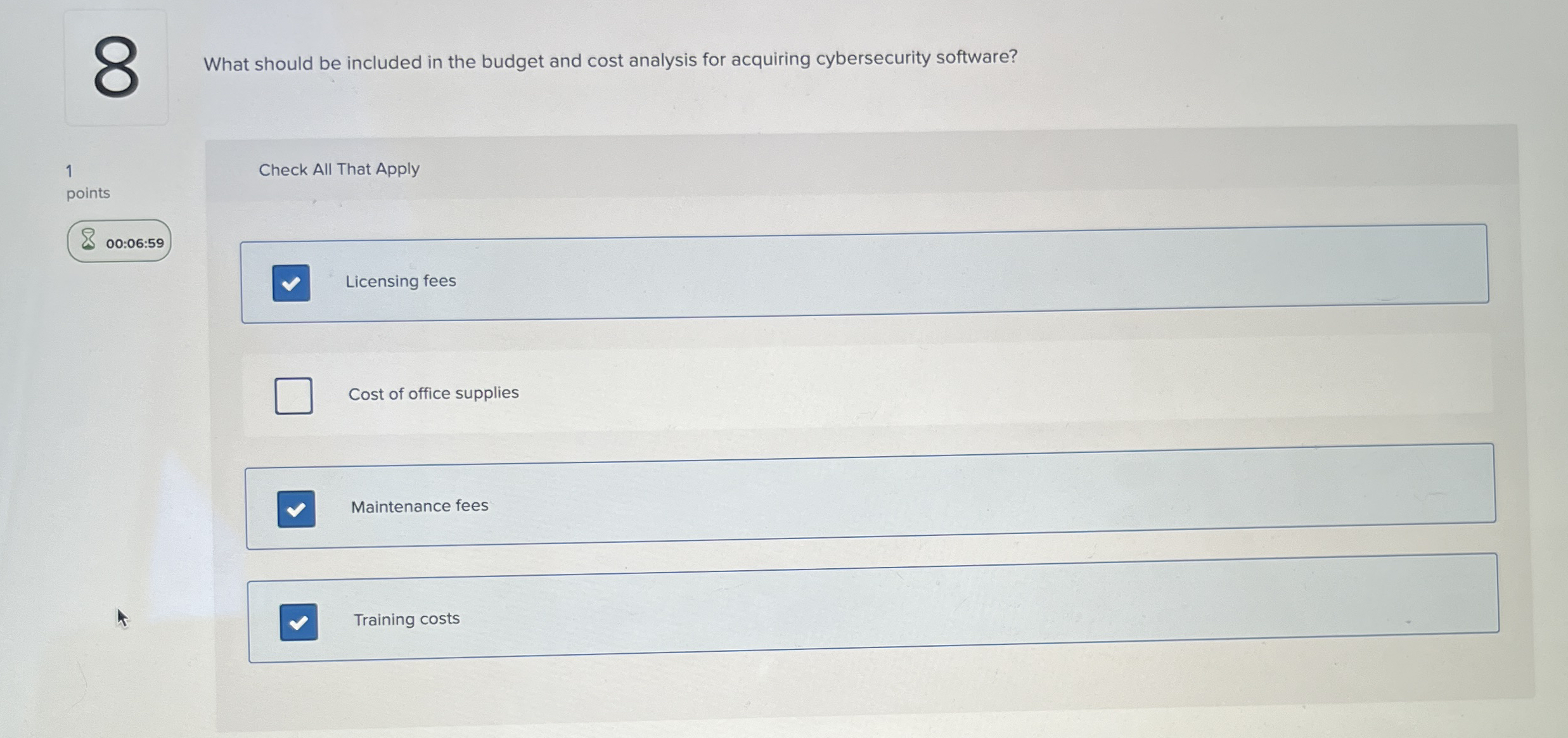 8 What should be included in the budget and cost