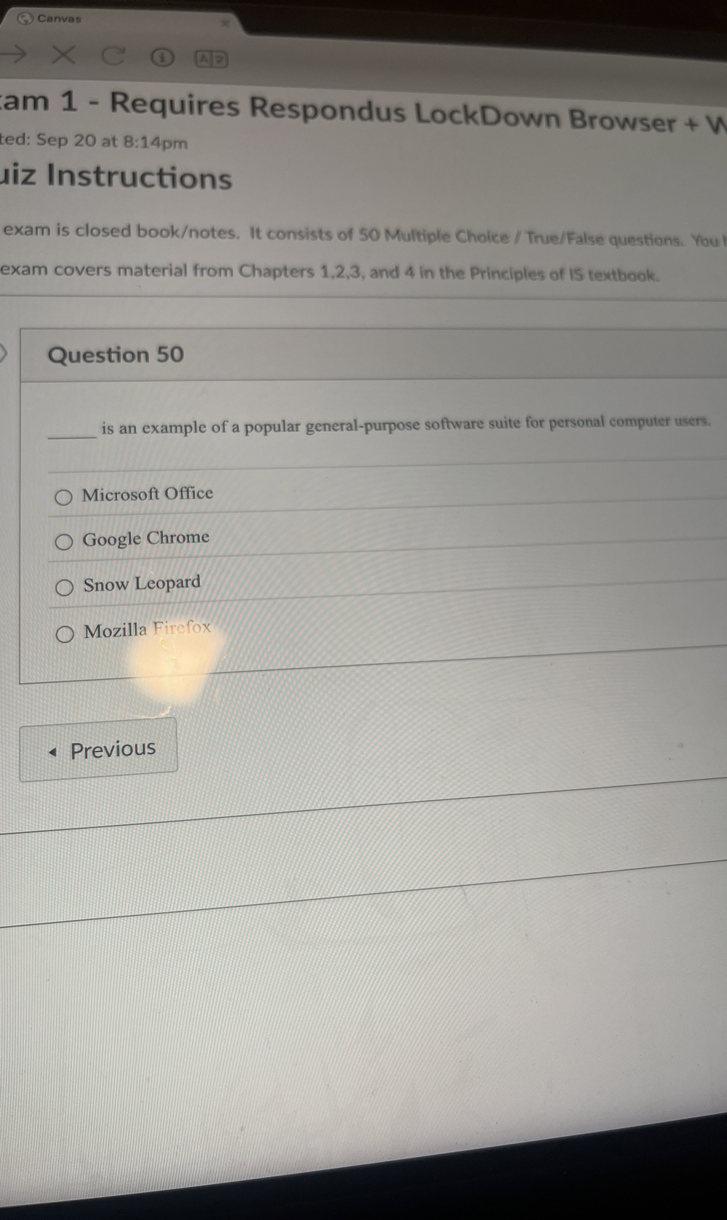 Question 5 0 is an example of a popular general -