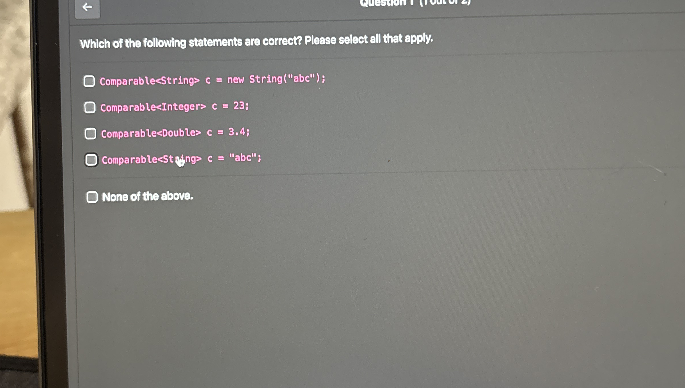 Which of the following statements are correct?
