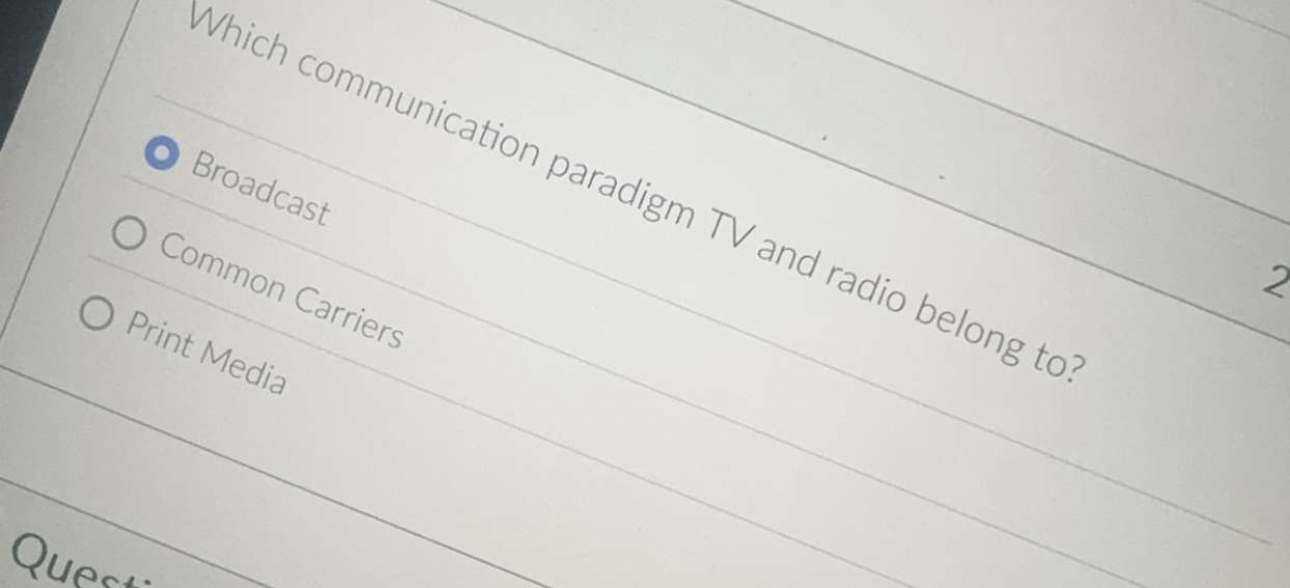 Which communication paradigm tu and radio belong
