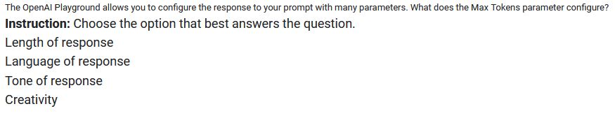 The OpenAI Playground allows you to configure the