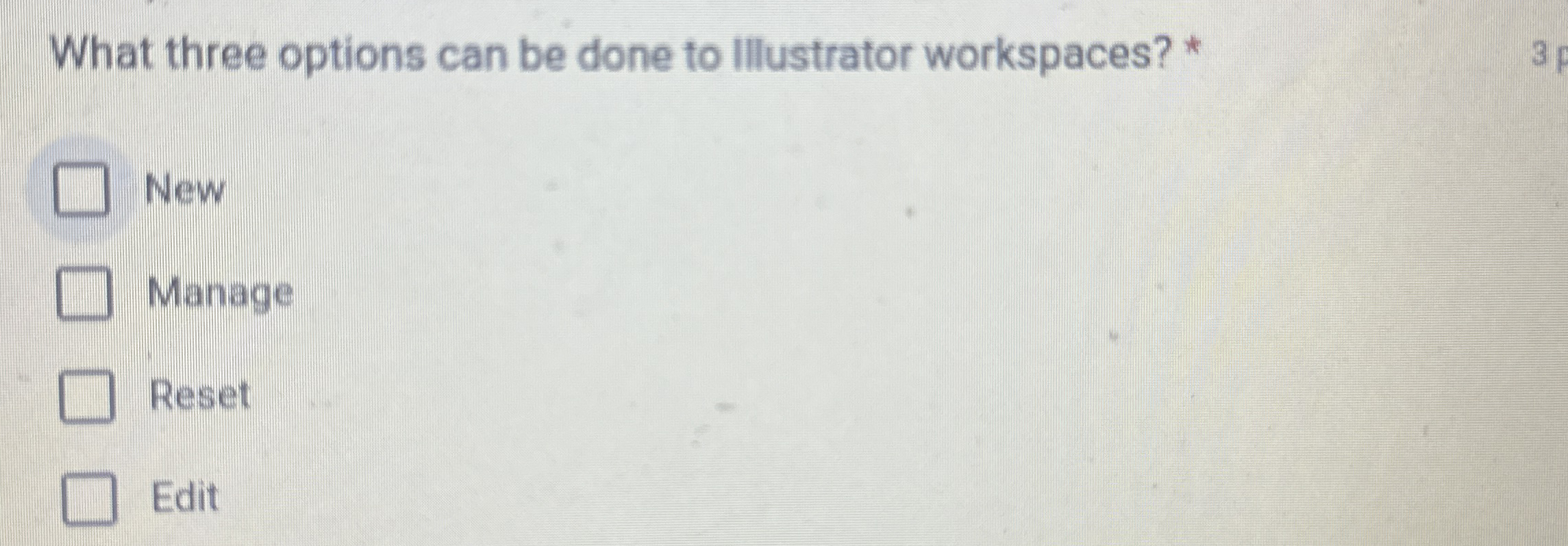 What three options can be done to lllustrator