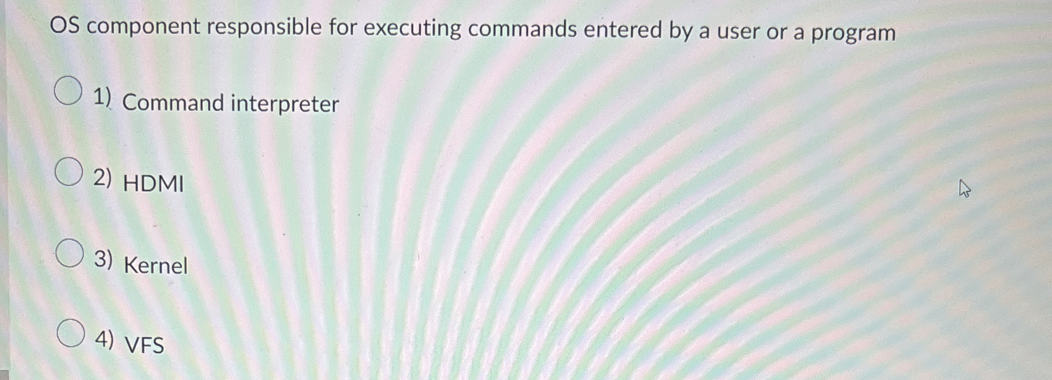 OS component responsible for executing commands