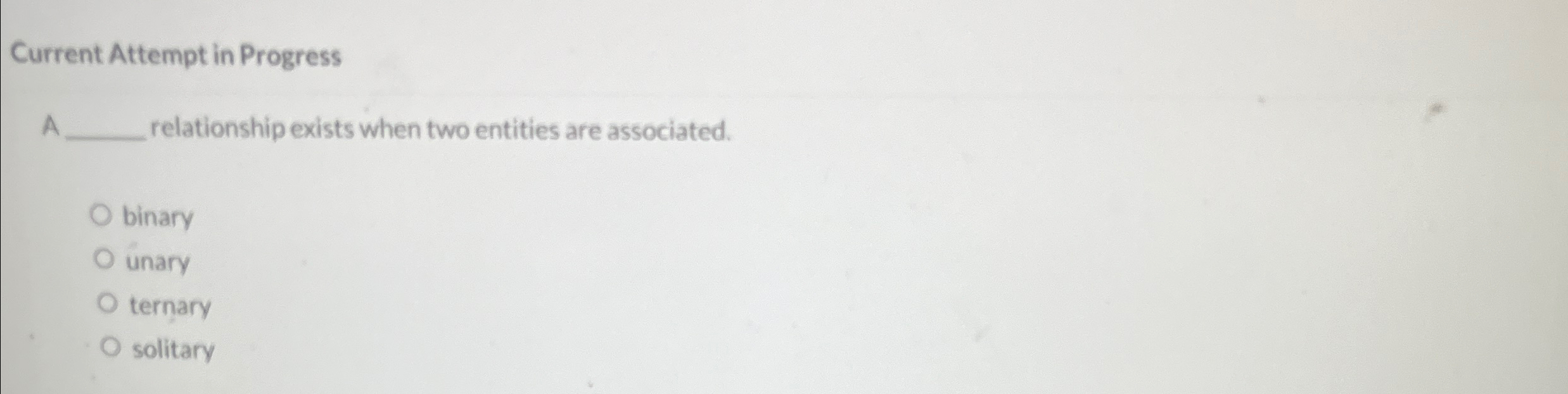 Current Attempt in Progress A relationship exists