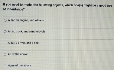 If you need to model the following objects, which