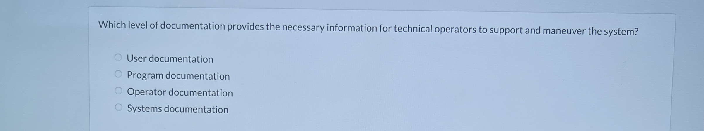 Which level of documentation provides the