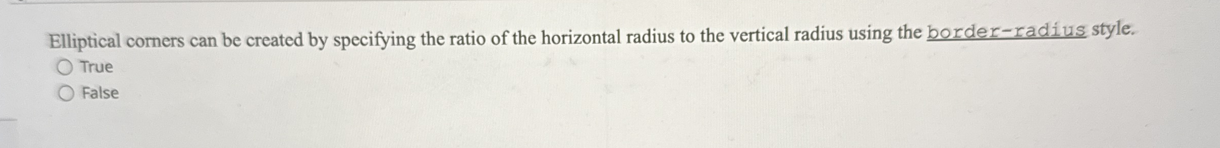 Elliptical comers can be created by specifying