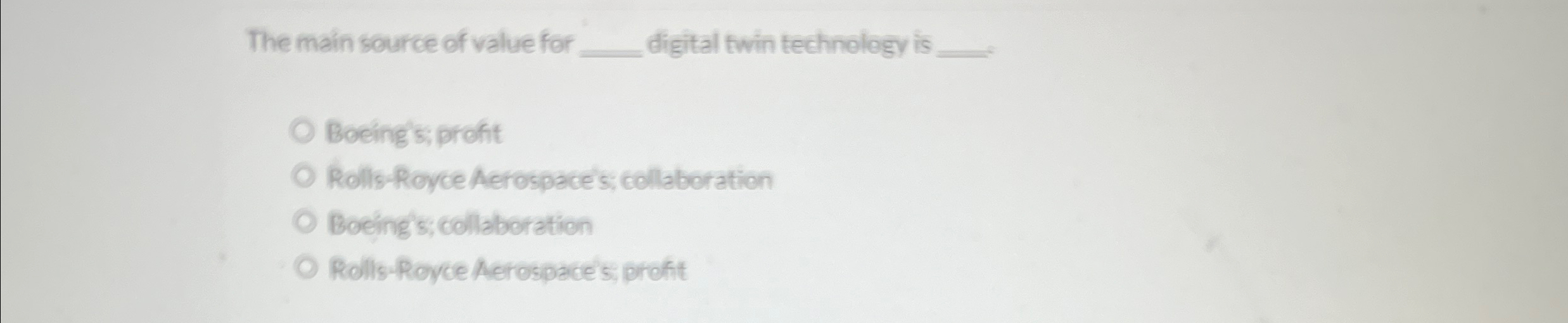 The main source of value for digital twin