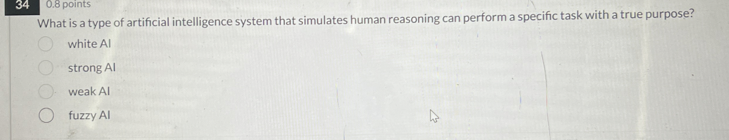 What is a type of artificial intelligence system