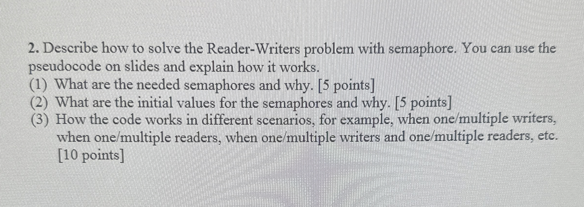 Describe how to solve the Reader - Writers