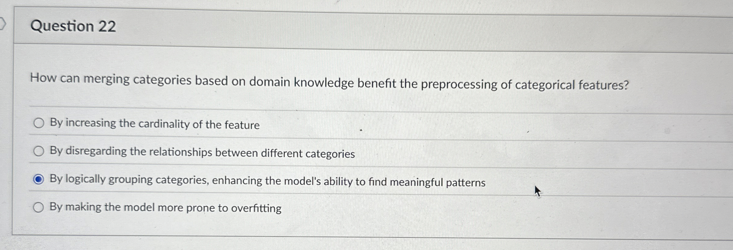Question 2 2 How can merging categories based on