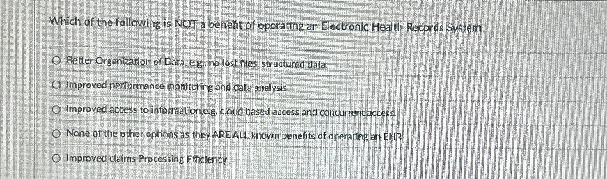 Which of the following is NOT a benefit of