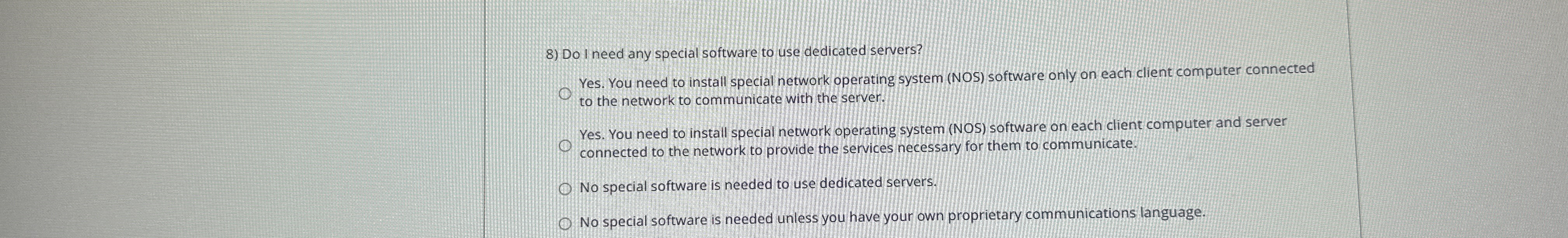 Do I need any special software to use dedicated