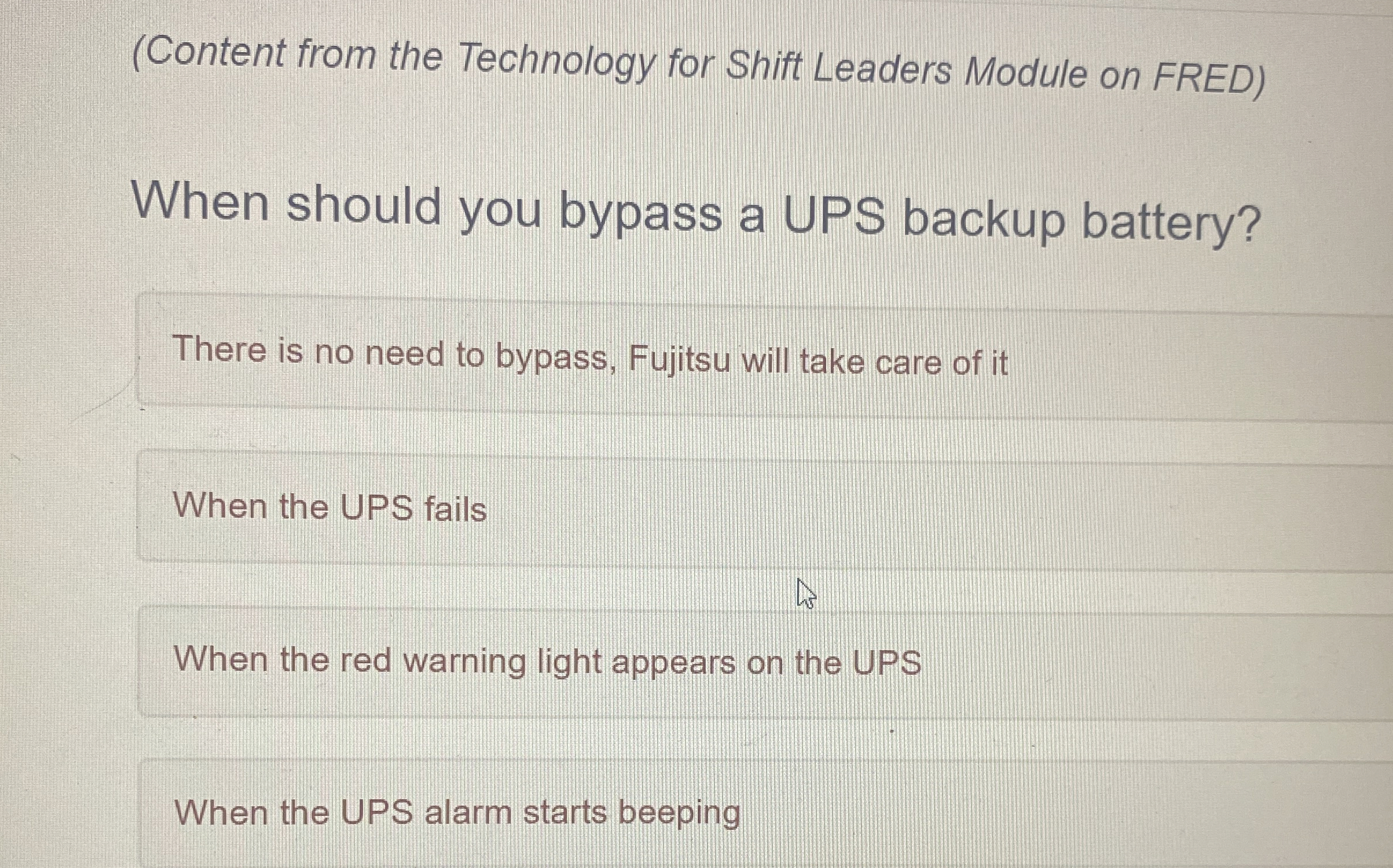 ( Content from the Technology for Shift Leaders