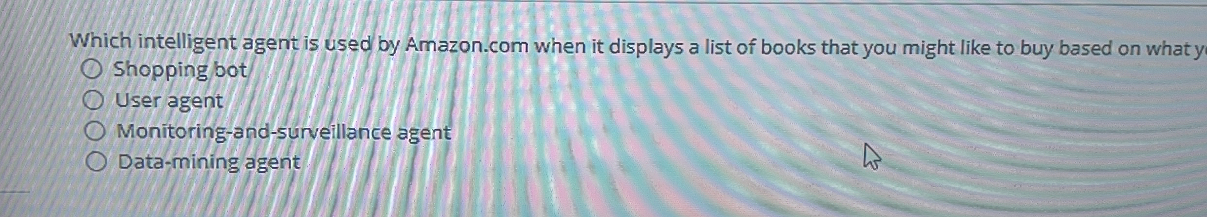 Which intelligent agent is used by Amazon.com