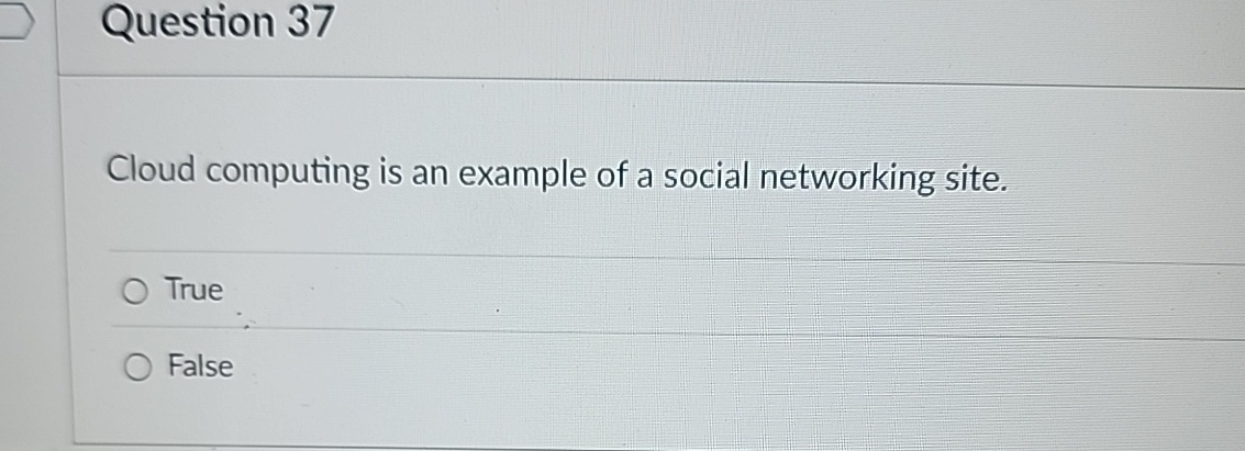 Question 3 7 Cloud computing is an example of a