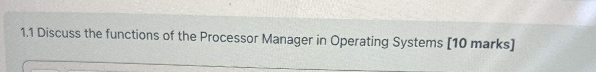 1 . 1 Discuss the functions of the Processor