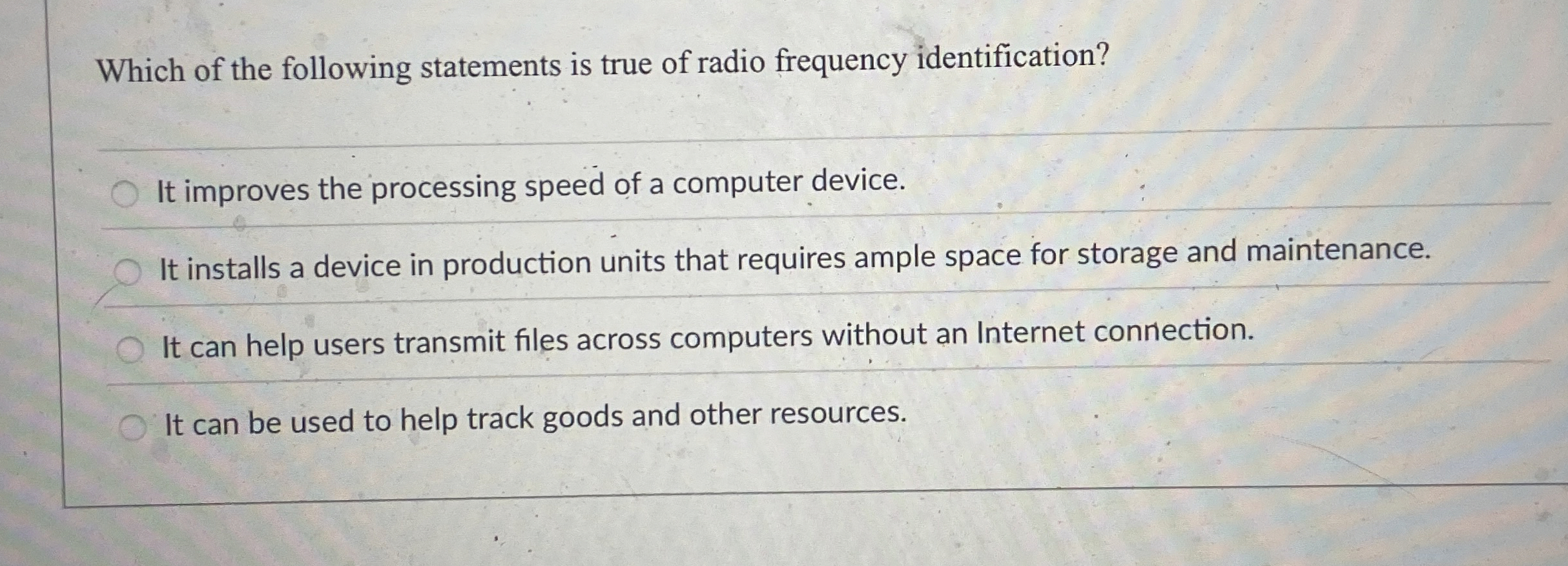 Which of the following statements is true of