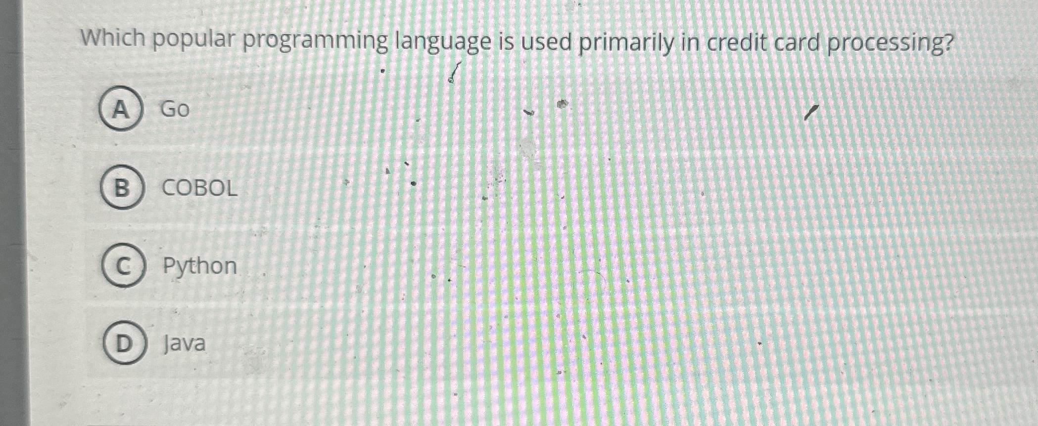 Which popular programming language is used