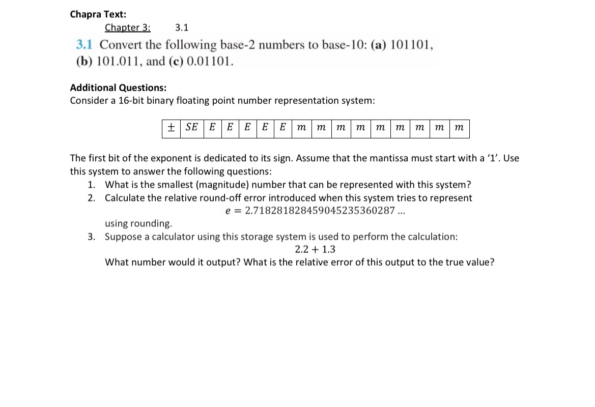 Chapra Text: Chapter 3 : , 3 . 1 3 . 1 Convert