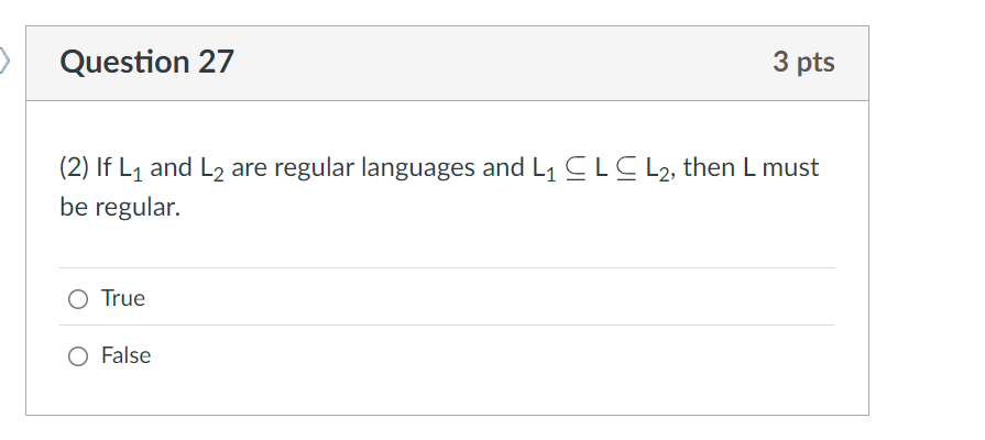 Question 2 7 ( 2 ) If L 1 and L 2 are regular