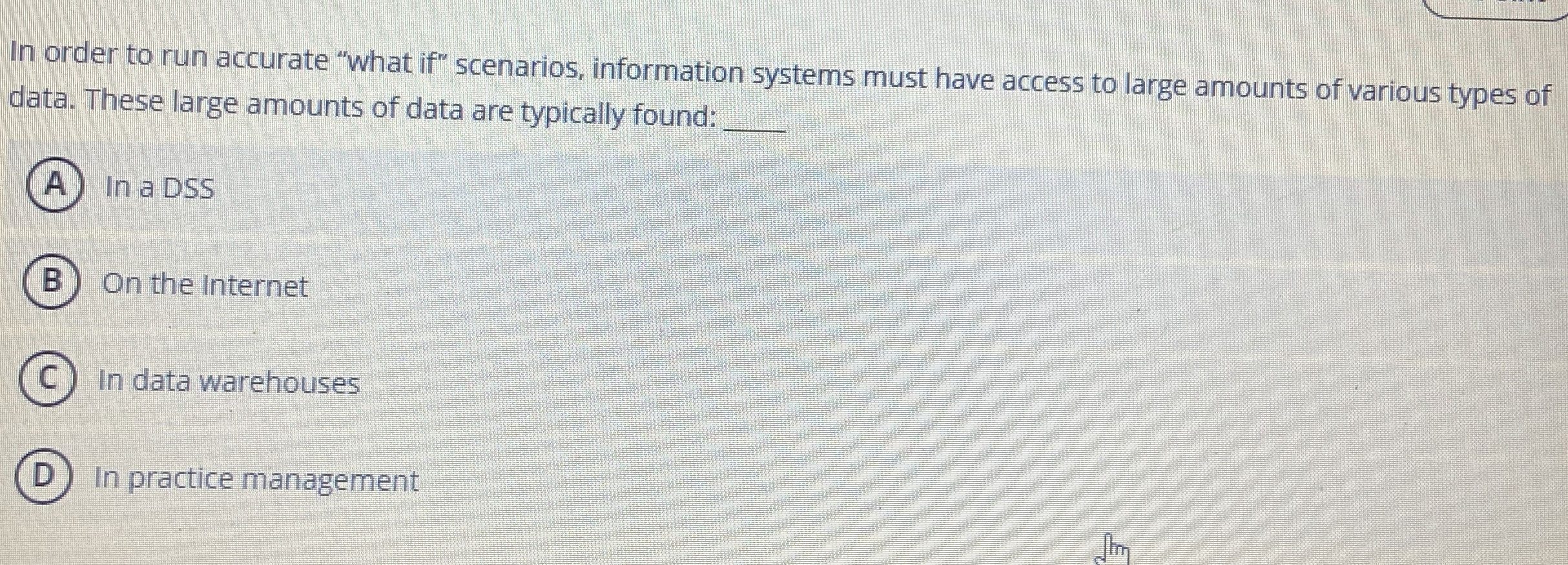 In order to run accurate "what if " scenarios,