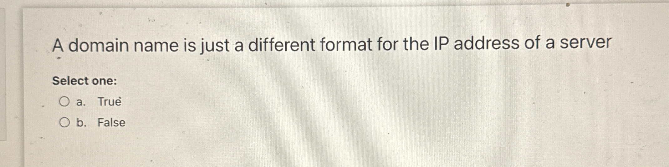 A domain name is just a different format for the