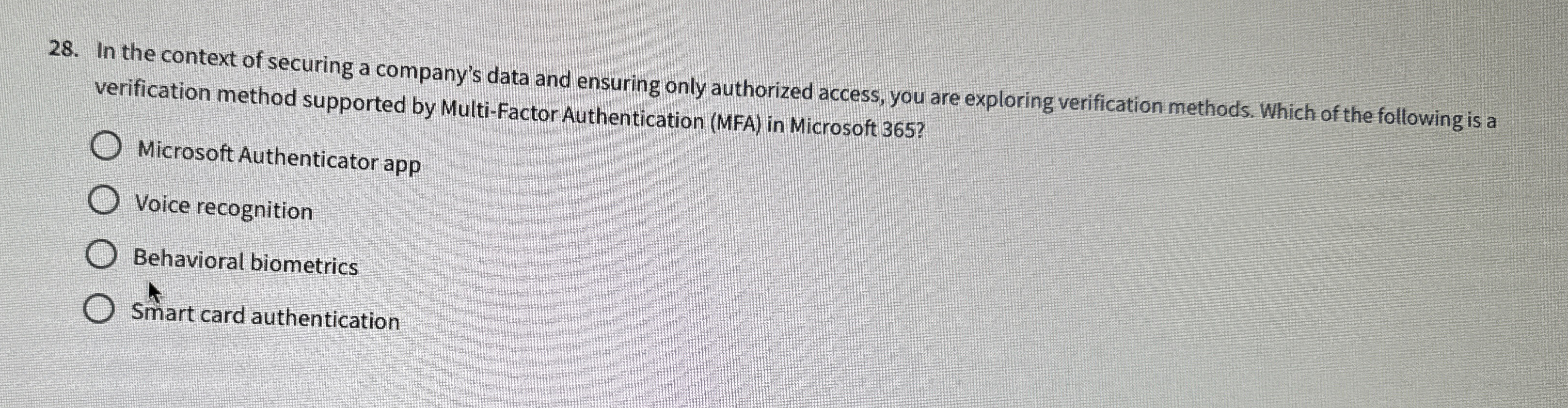 In the context of securing a company's data and
