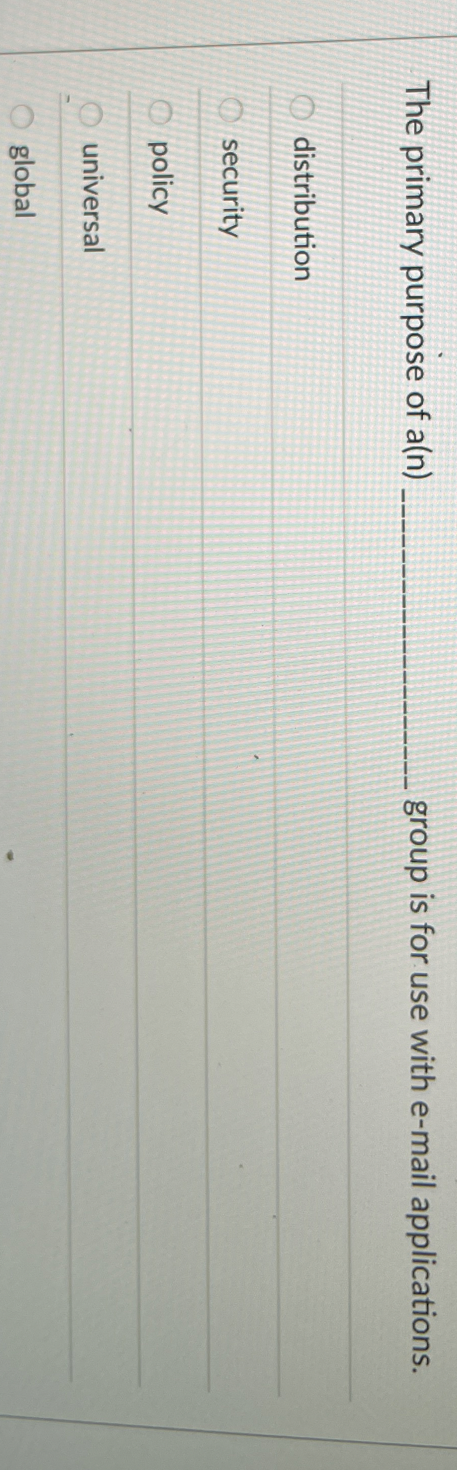 The primary purpose of a ( n ) group is for use