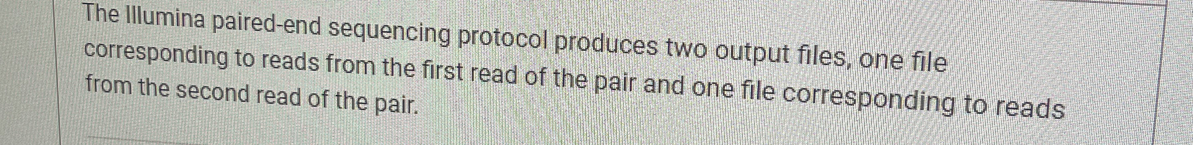 The Illumina paired - end sequencing protocol