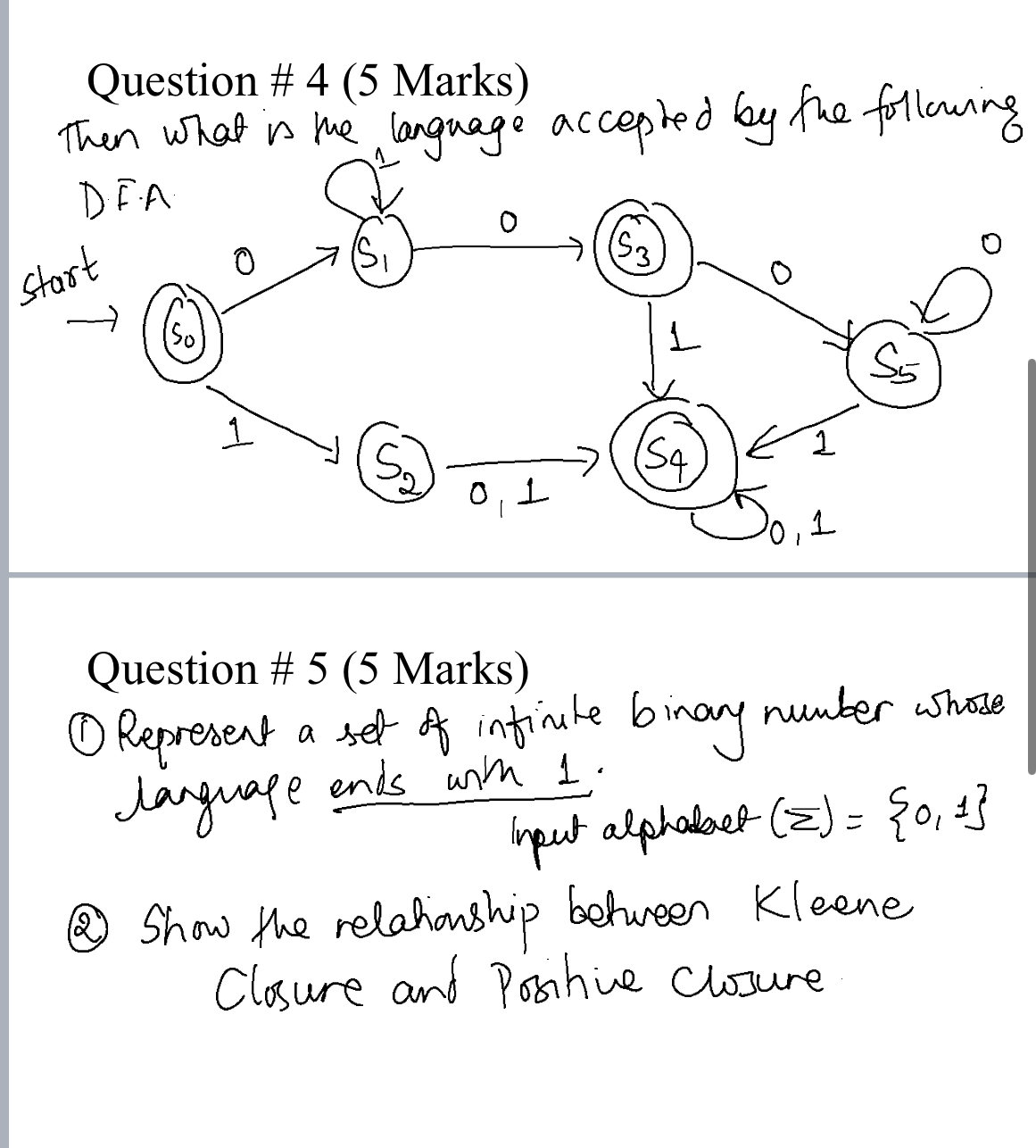 Question # 4 ( 5 Marks ) Then what is the