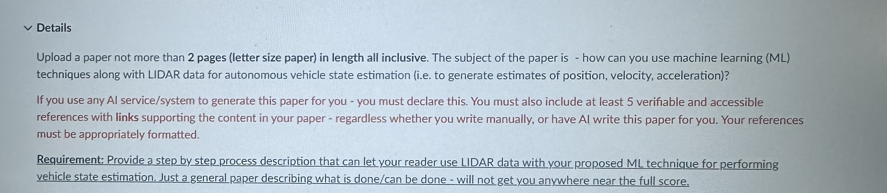 Details Upload a paper not more than 2 pages (