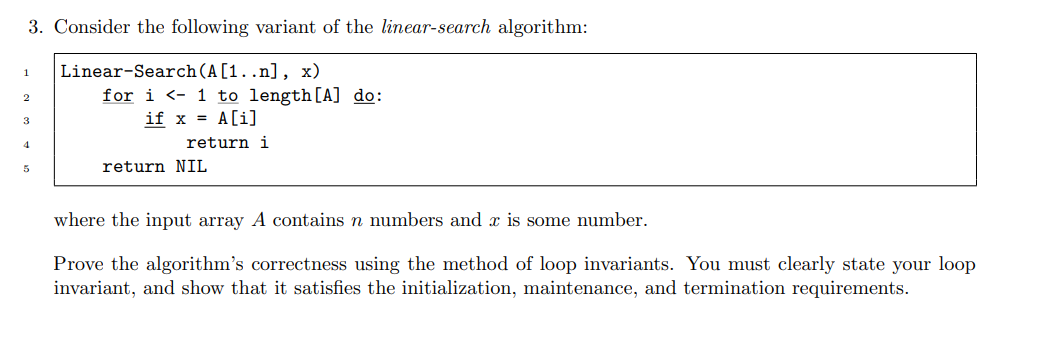 Consider the following variant of the linear -