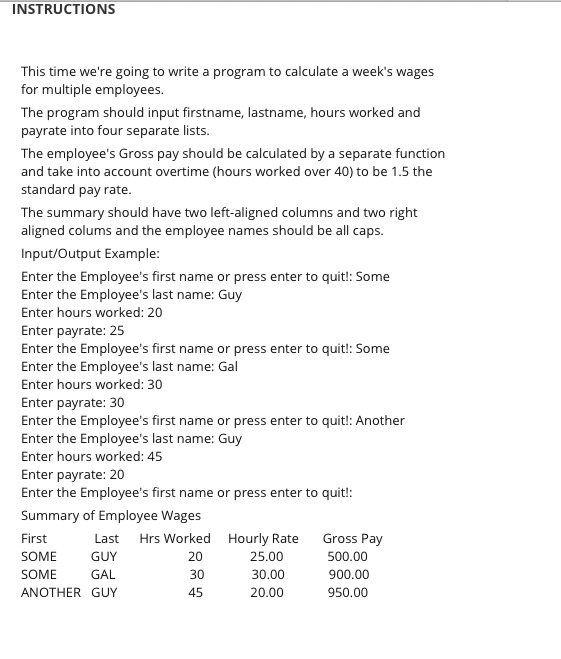 This time we're going to write a program to