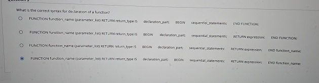 What is the correct symax for dectiaration of a