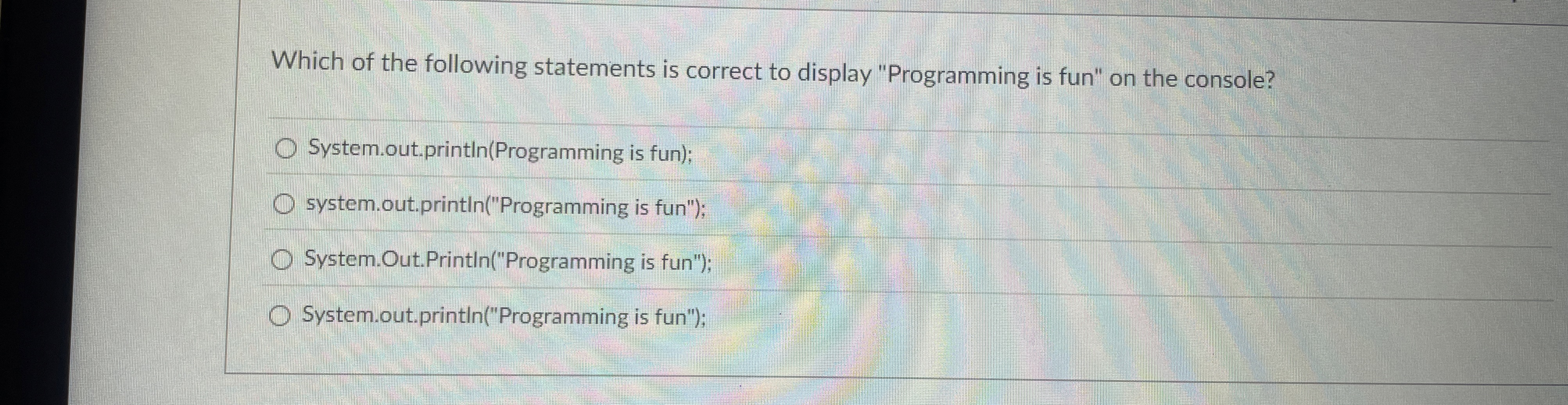 Which of the following statements is correct to