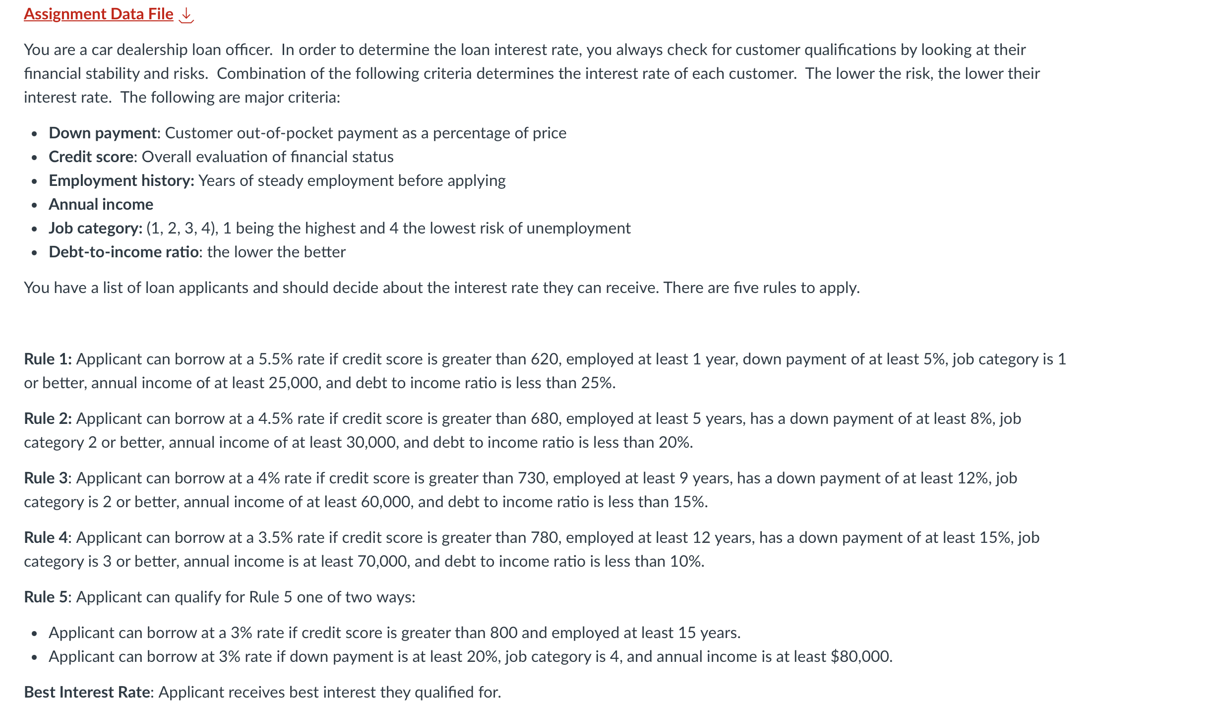 EXCEL Assignent, give formulas and what to do