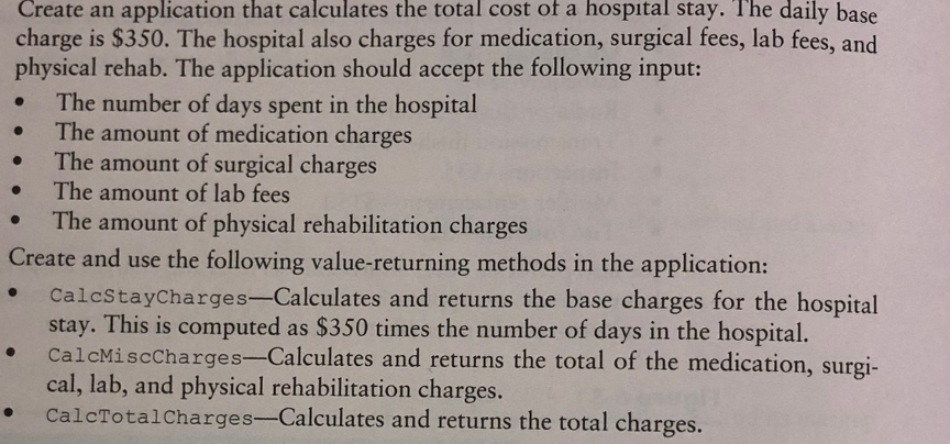 Using C# programming, create an application that