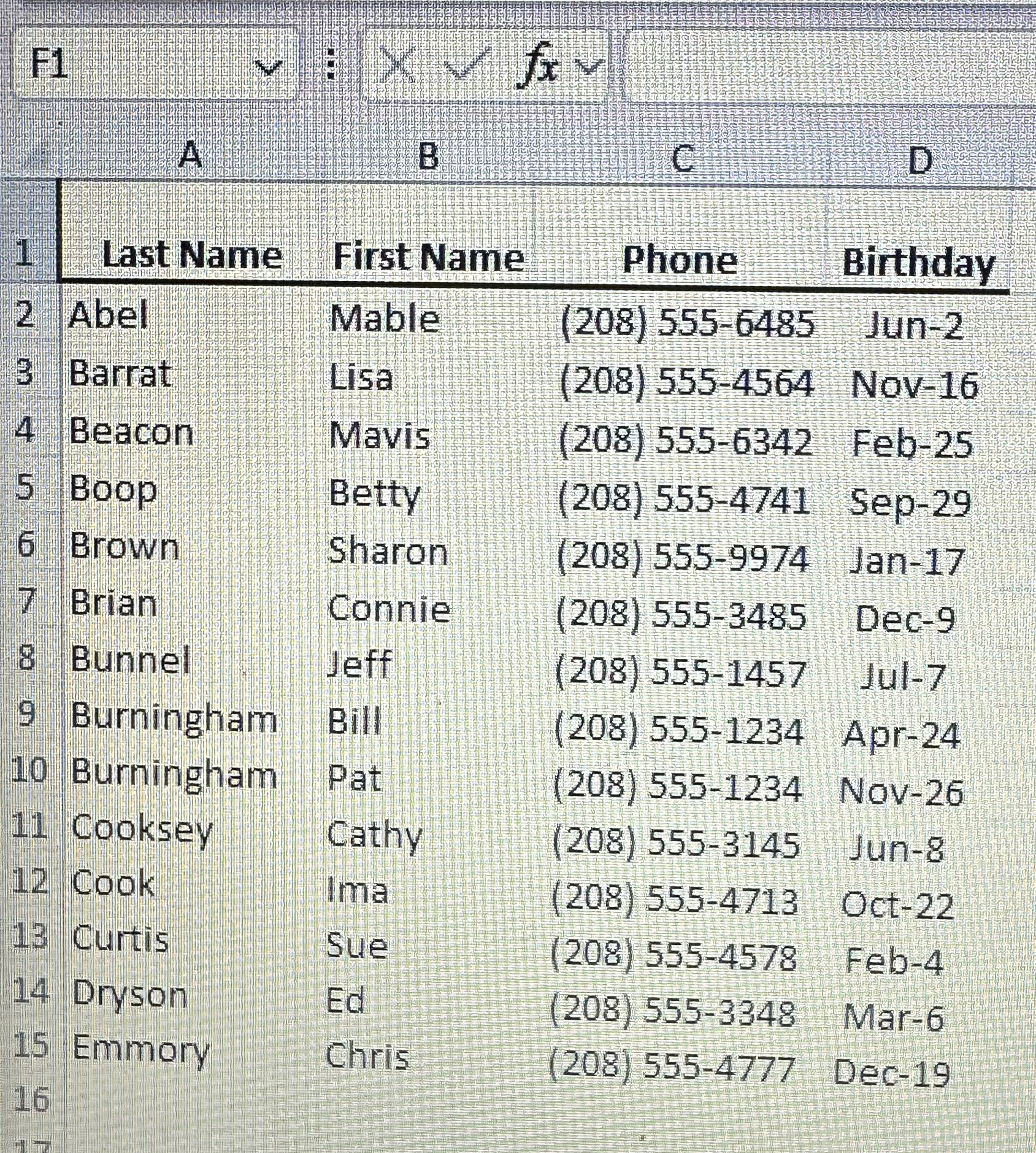 How do I make this on Excel?