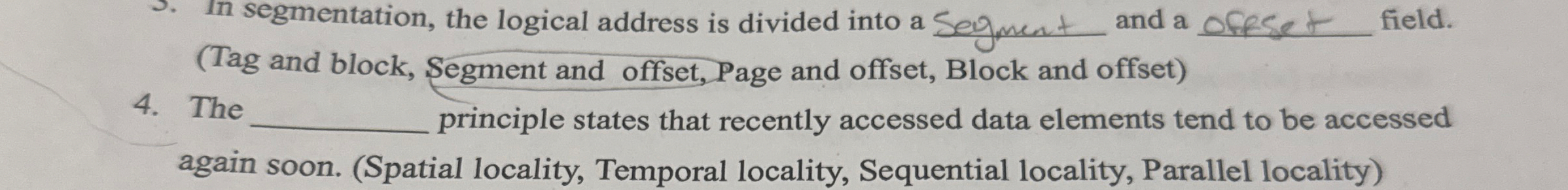 The principle states that recently accessed data