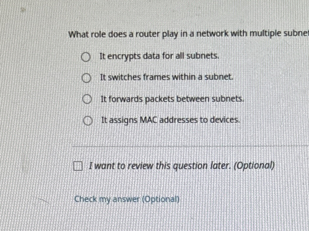 What role does a router play in a network with