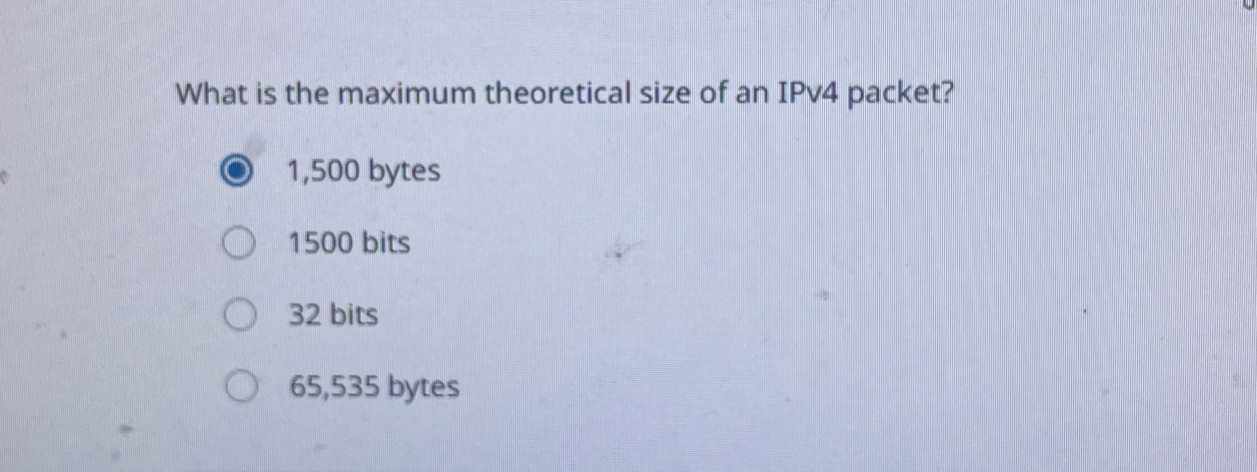 What is the maximum theoretical size of an IPv 4