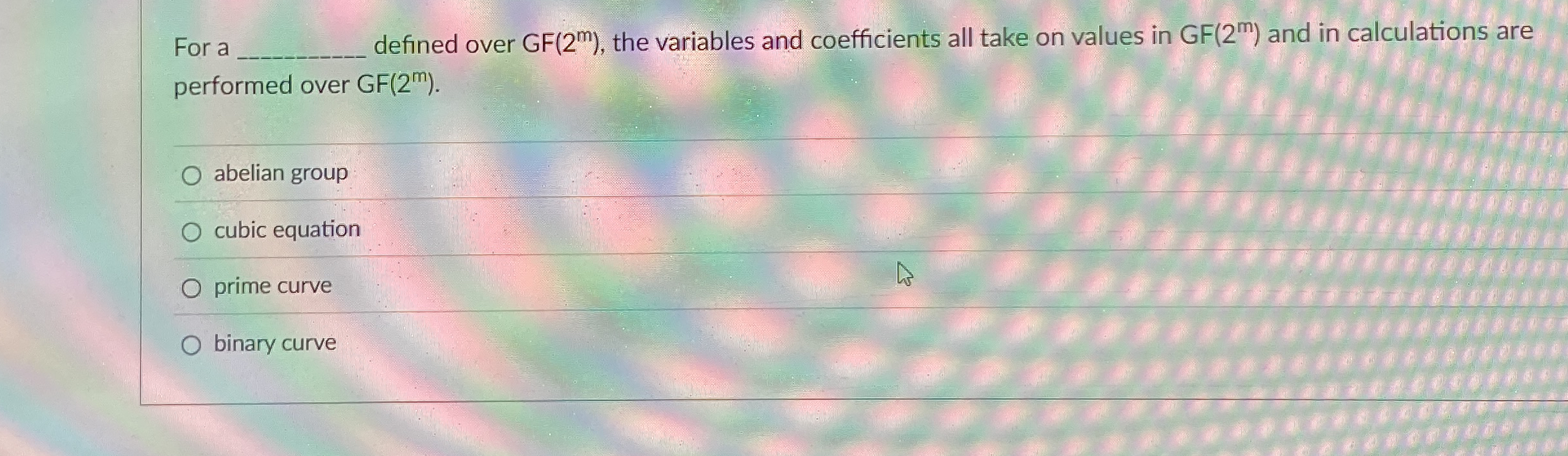 For a defined over GF ( 2 m ) , the variables and